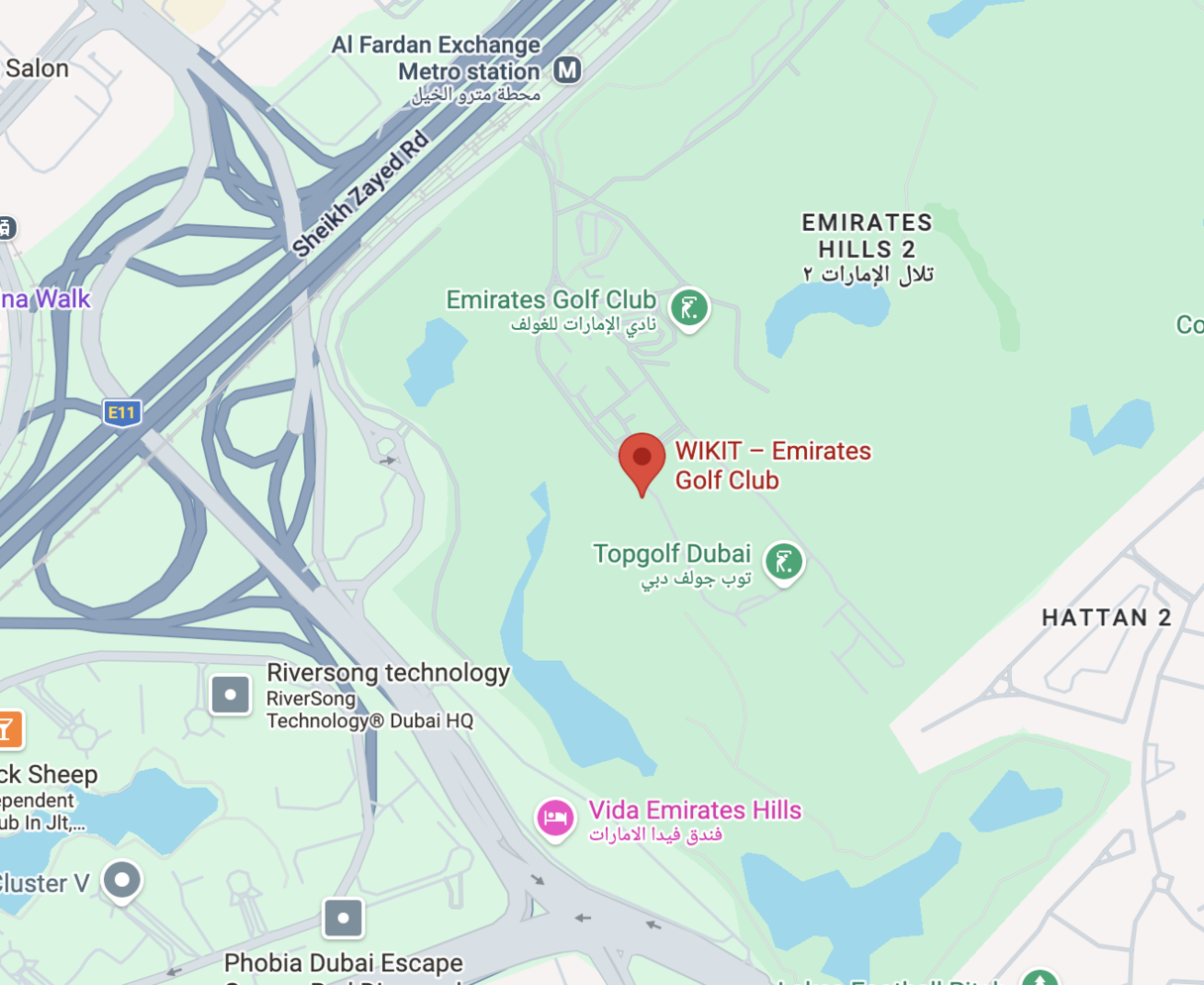 WIKIT, Emirates Golf Club Map